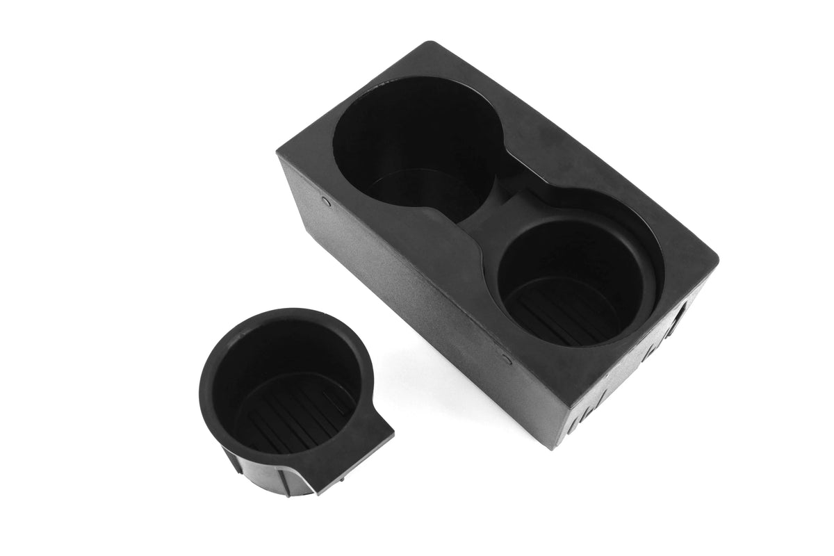 Red Hound Auto Cup Holder Insert Holds 2 Cups Compatible with Ford Sizeuper Duty F-250/F-350/F-450/F-550 2011-2016 fits Front Center Floor Mounted Console (flow through style only) Black Beverage Holder