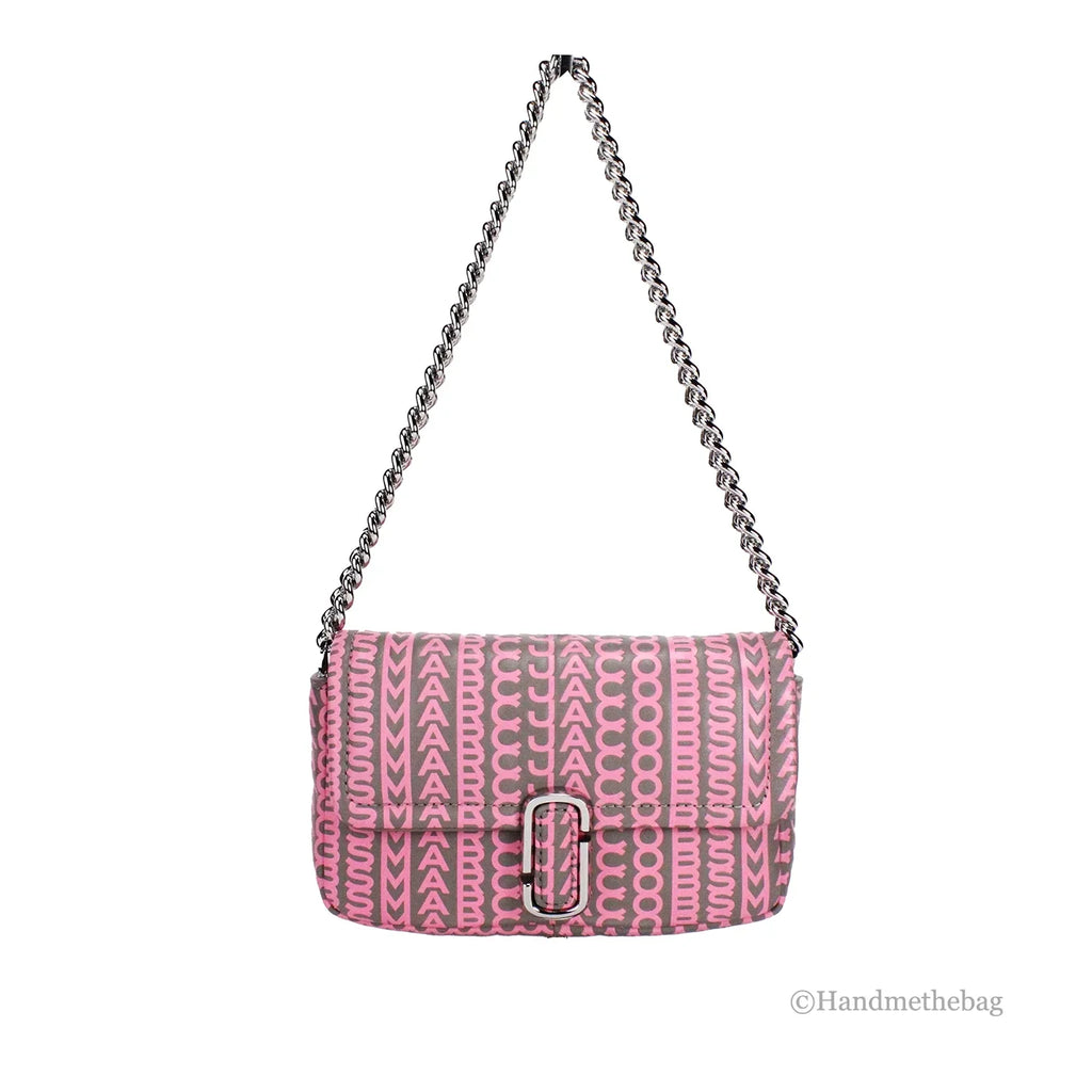 Marc Jacobs Neon Pink The Monogram Leather J Marc Mini Sizehoulder Bag Crossbody