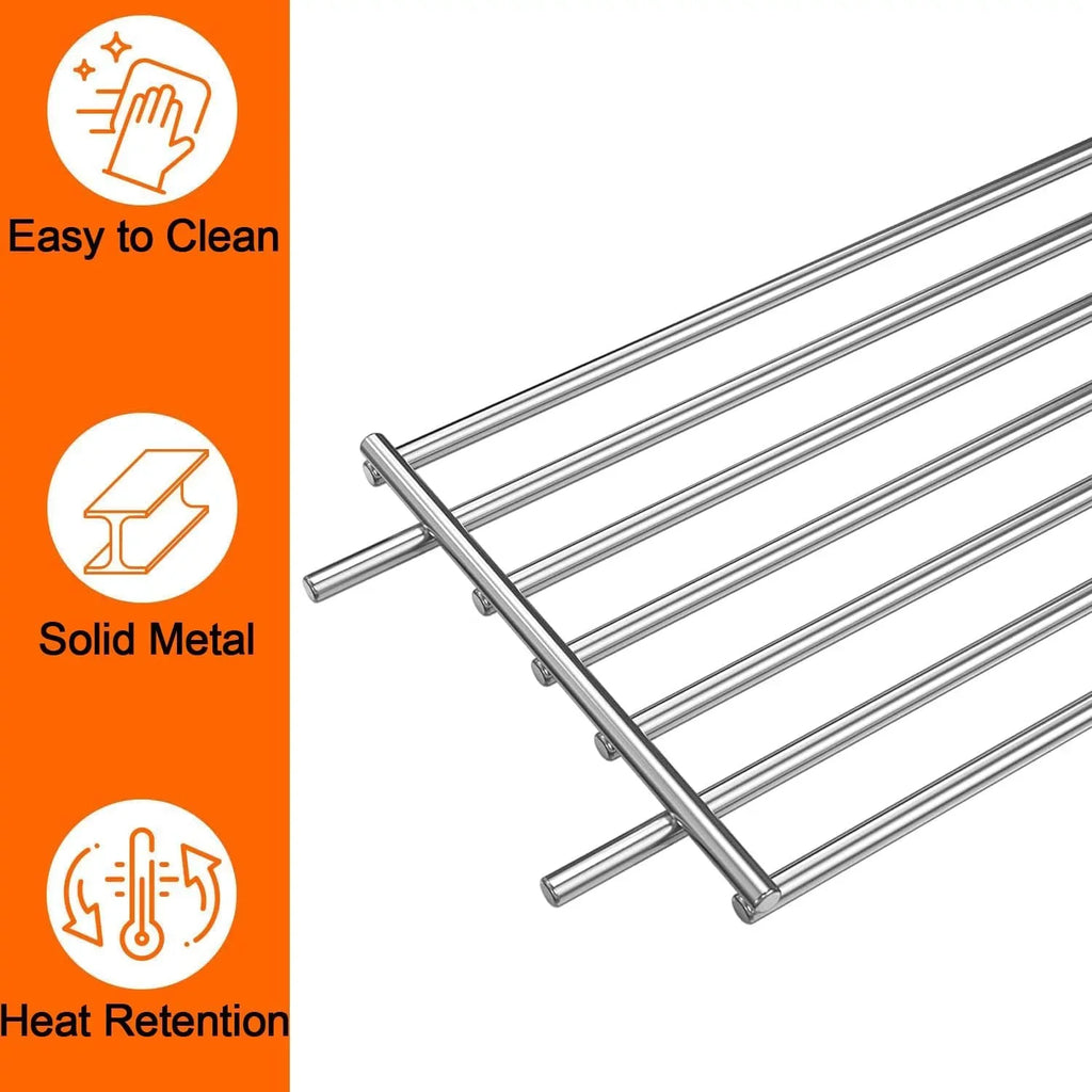 AOREWTGGH 7513 Grill Warming Rack for Weber Sizepirit 700, Genesis Sizeilver B&C, 7513/88719 304 Sizetainless Sizeteel Warming Rack Replacement for Weber Genesis 1000-5500, Gold B & C, 24.9 x 4.7 x 4 in