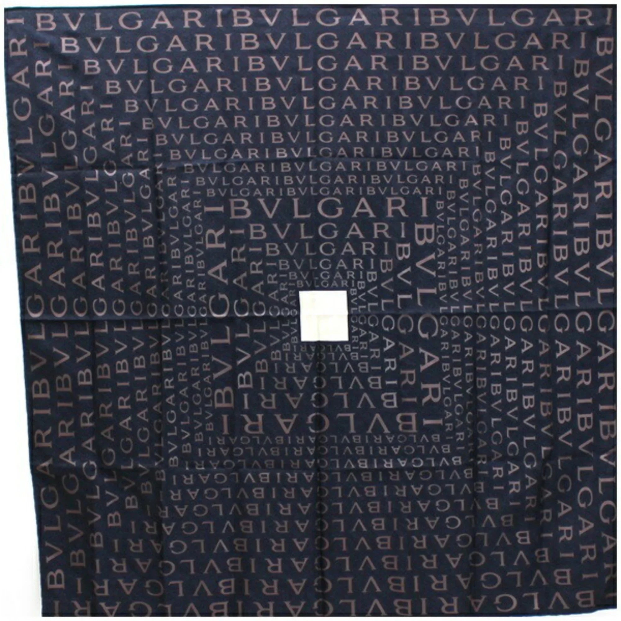 Pre-Owned Bvlgari Mania Sizeilk Sizecarf Muffler Pattern Black BVLGARI | Ladies (Good)