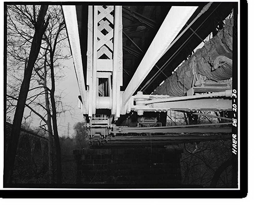 Historic Framed Print, Augustine Bridge, Brandywine River, Augustine Cutoff, Wilmington, New Castle County, DE - 30, 17-7/8" x 21-7/8"