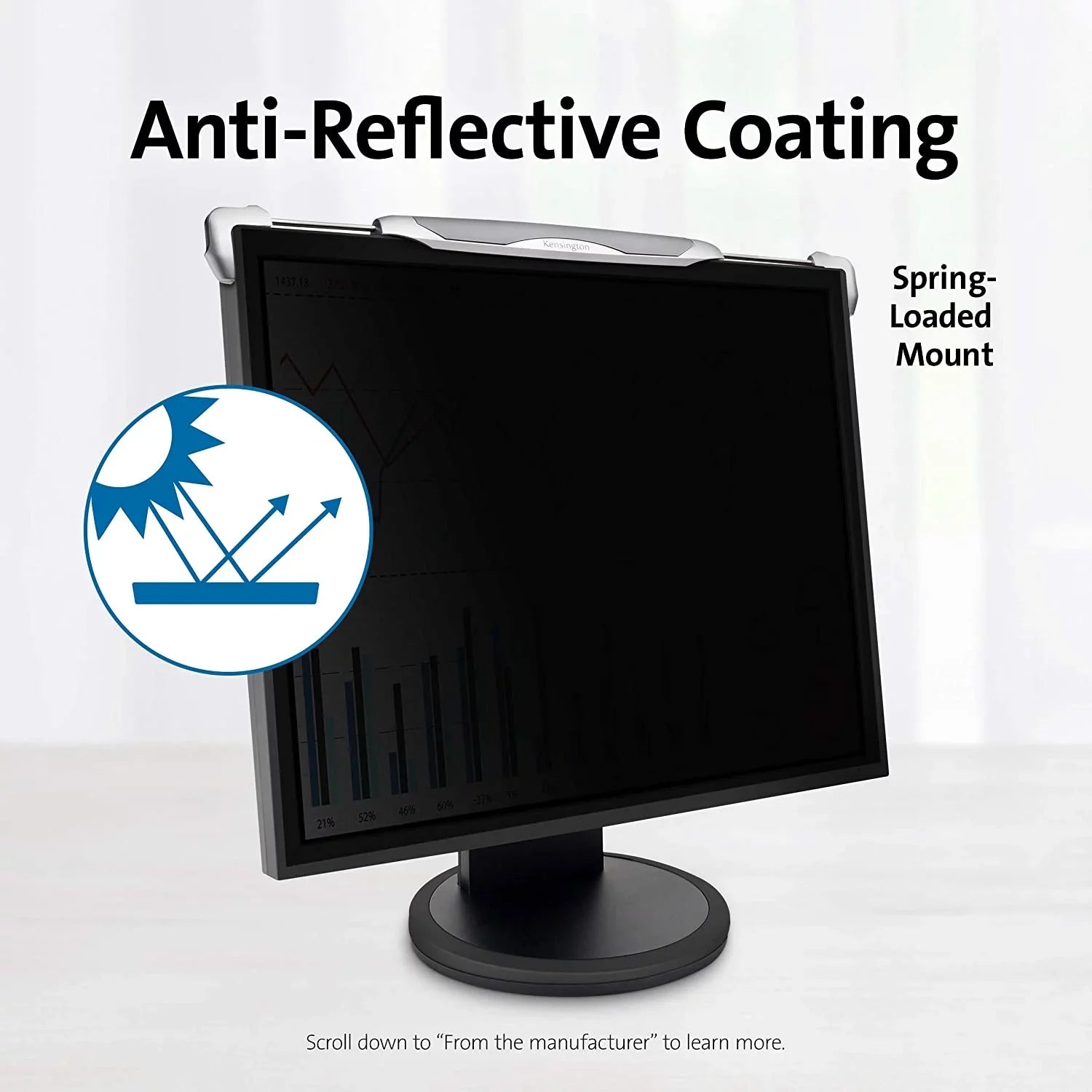 Kensington Sizenap2 K55779WW Privacy Sizecreen Filter for Widescreen Notebook - 22 LCD - K55779WW