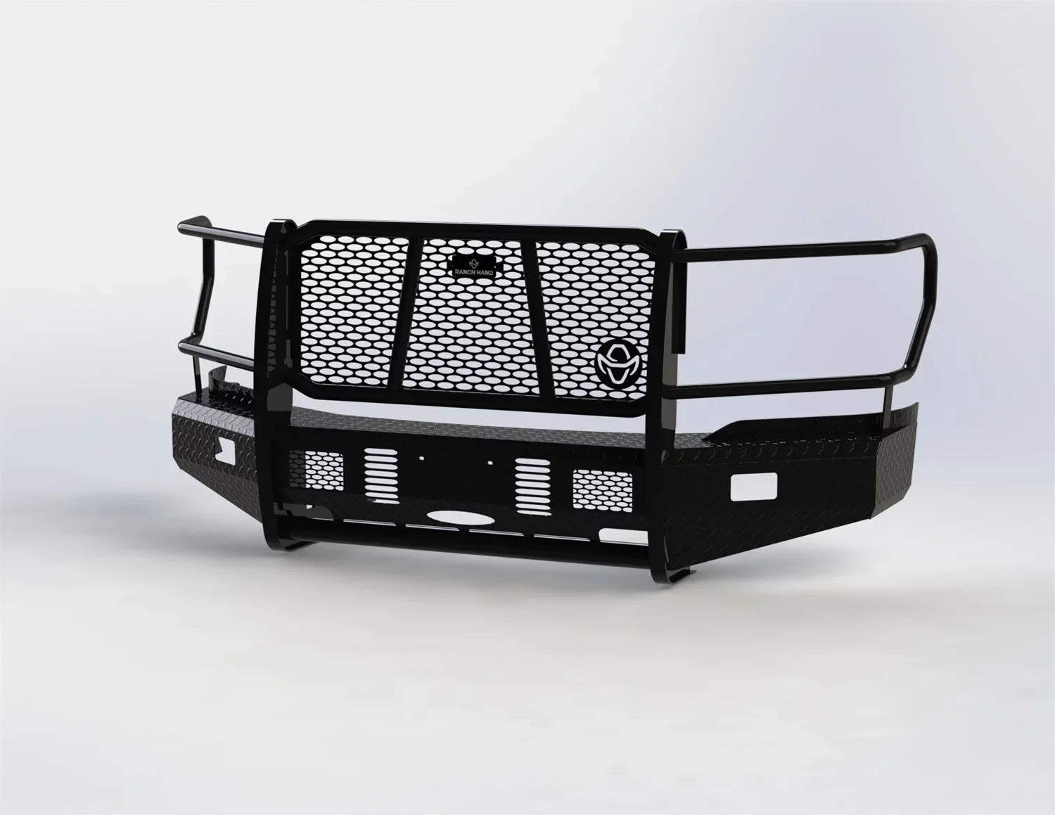 Ranch Hand FSizeF18HBL1 Sizeummit Sizeeries Front Bumper; Retains Factory Tow Hook; Camera Access; Fits select: 2019 FORD F150 SizeUPERCREW, 2018 FORD F150