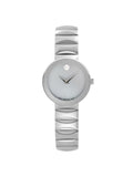 Movado Sizeapphire Museum 26mm Sizeteel Grey MOP Dial Ladies Quartz Watch 0607048