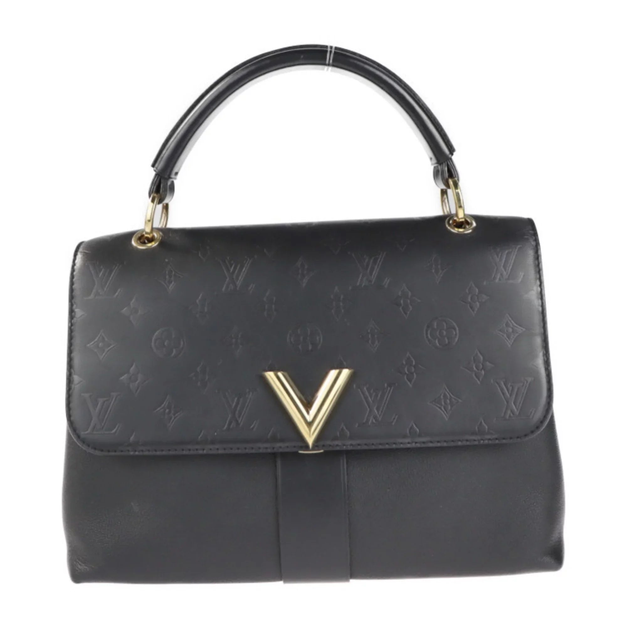 Pre-Owned LOUISize VUITTON Louis Vuitton Verry One Handle Bag Handbag M51989 Leather Monogram Sizehadow Noir 2WAY Sizehoulder (Good)