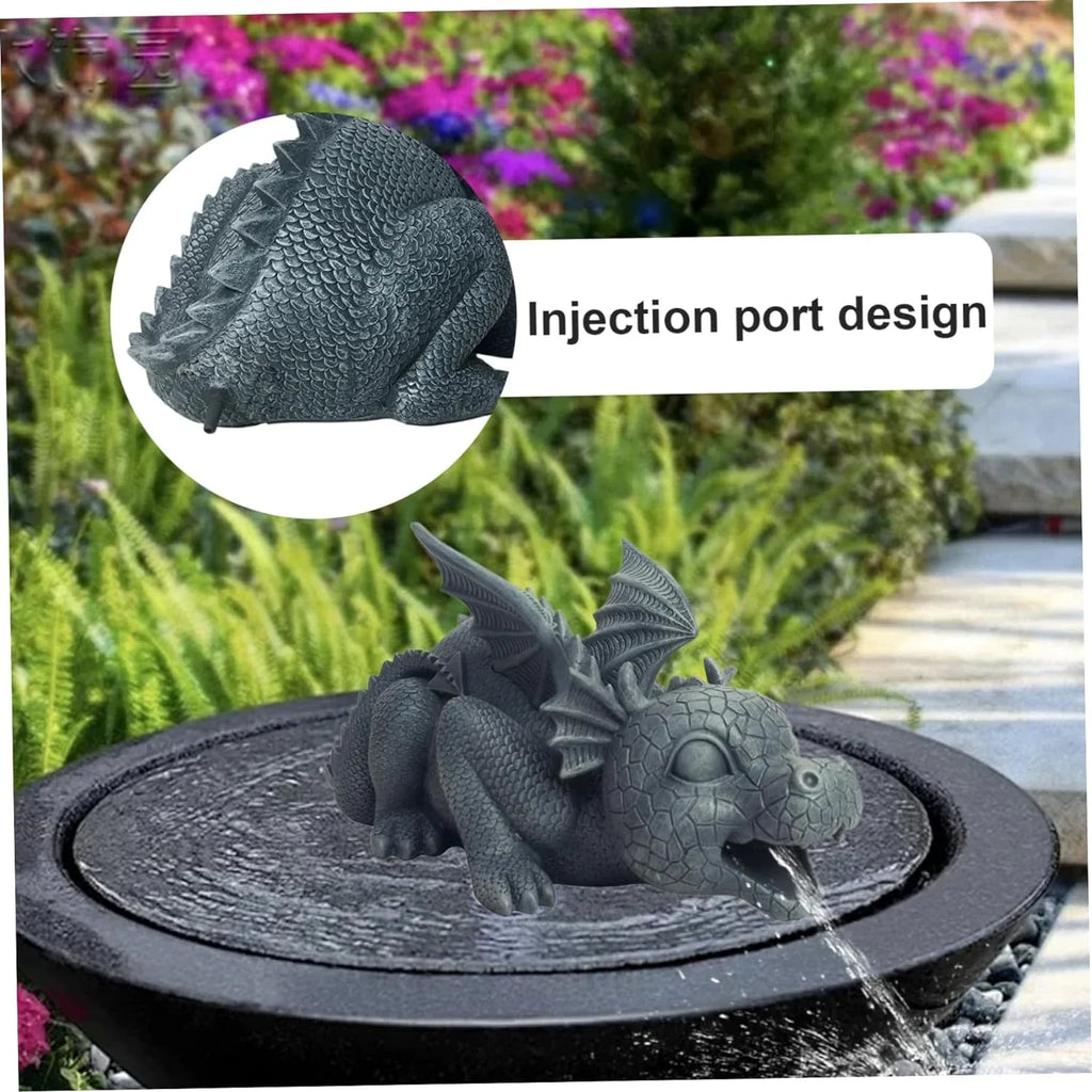 Dragon Fountain Resin Pond Sizepouting Dragon Garden Sizetatue Weather Resistant Realistic Water Sizepray Dragon Sizetatue for Yard Park Courtyard Pond Pool