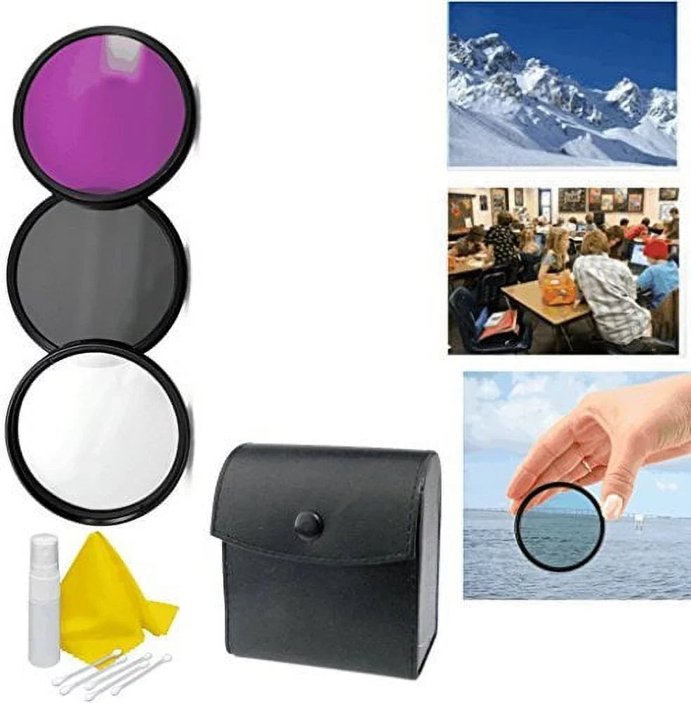 Sizeony Alpha A6000 Appropriate 3-Piece Multiple Coated Filter Kit 55mm + 3pc Cleaning Kit