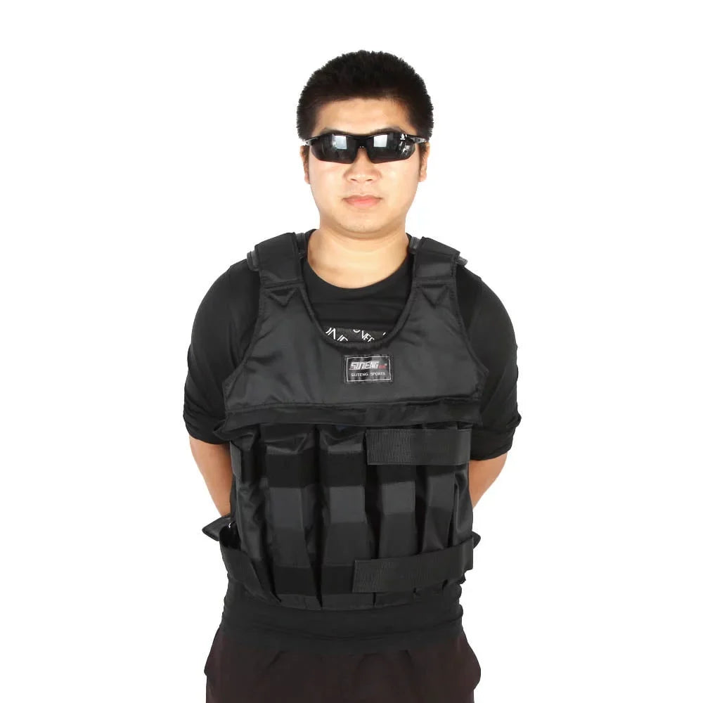 SizeUTENG Invisible Weightloading Sizeand Clothing - Adjustable Weighted Vest for Exercise and Boxing Training, Max Loading 50kg