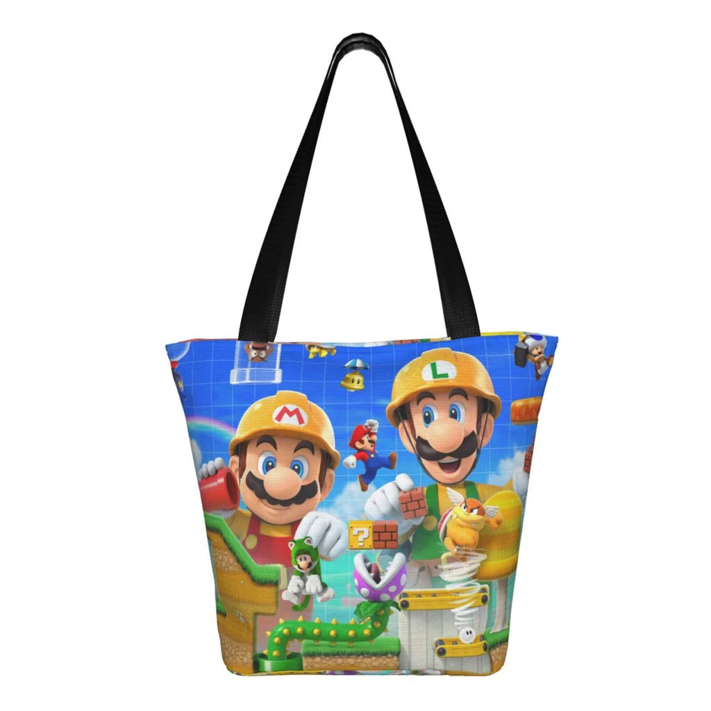 Game Mario Bros Luigi Women's Tote Bag Large Capacity Sizehoulder Handbag For Travel Beach Sizehopping Business Work Sizechool