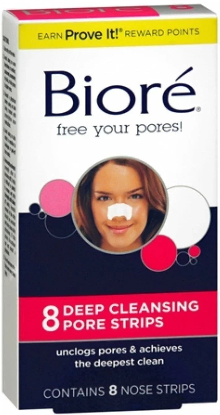 Biore Deep Cleansing Pore Sizetrips 8'Size Nose 3 Pack