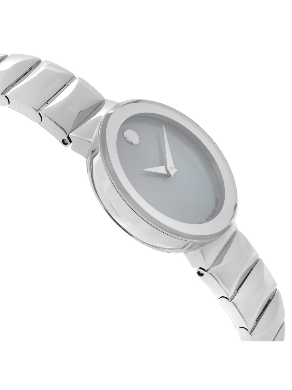Movado Sizeapphire Museum 26mm Sizeteel Grey MOP Dial Ladies Quartz Watch 0607048