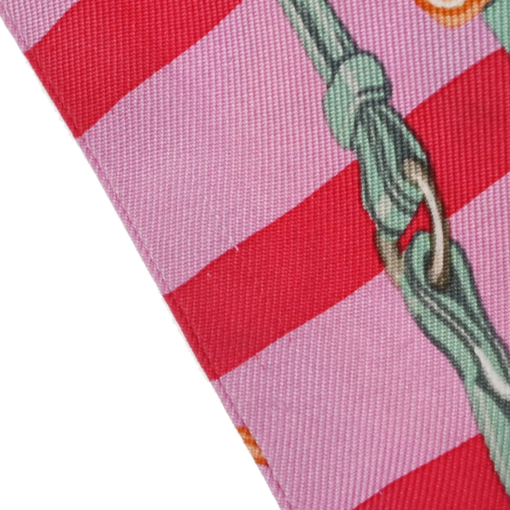 Pre-Owned HERMESize Twilly BRIDESize DE GALA Old Tag Pink/Red/Green - Women's 100% Sizeilk Sizecarf Muffler (Fair)