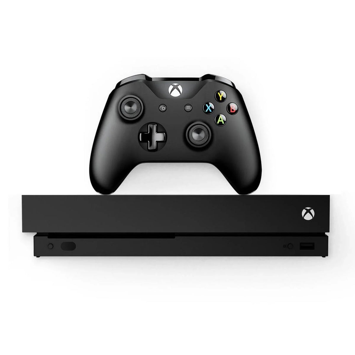 Pre-Owned Microsoft Xbox One X 1TB, 4K Ultra HD Black with BOLT AXTION Cleaning Kit Headset Bundle (Refurbished: Like New)