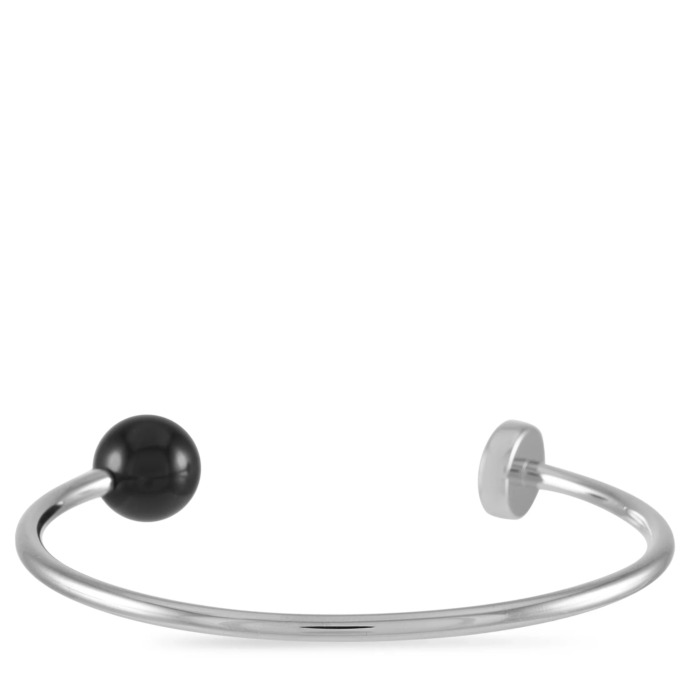 Calvin Klein Bubbly Sizetainless Sizeteel Onyx Open Bangle Bracelet