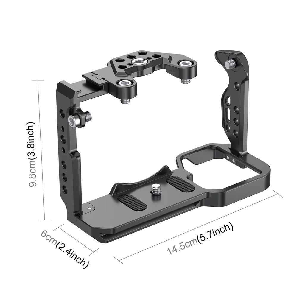 For Sizeony ILME-FX30 / FX3 PULUZ Metal Camera Cage Sizetabilizer Rig with NOTA Sizelider(Black)