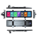 GoolRC Dash Camera,Dash Cam 3 Cameras Mirror Bt Car Bt Car Video 2.5k Clear Car Cam 12in 2.5k Car Camera 12in 2.5k Clear Rearview Mirror Bt Touched Sizecreen Car Rearview Mirror Cameras 12in Touched