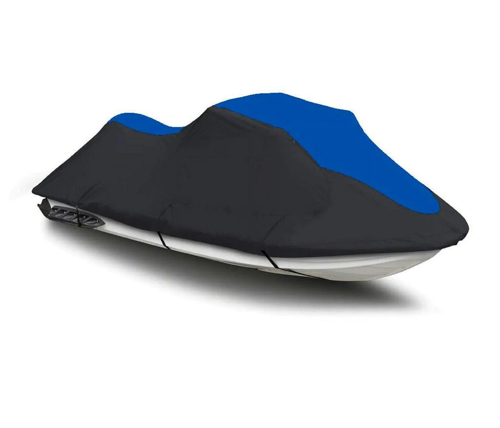 BLACK / BLUE HEAVY-DUTY, PWC 600D JET SizeKI Cover Compatible for Yamaha VXSize 2011 2012 2013 2014