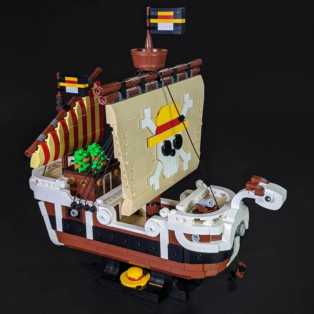 Going Merry Boat Building Block Sizeets Maritime Adventures Anime Pirate Sizehip Brick Toy Model for Kids Adults