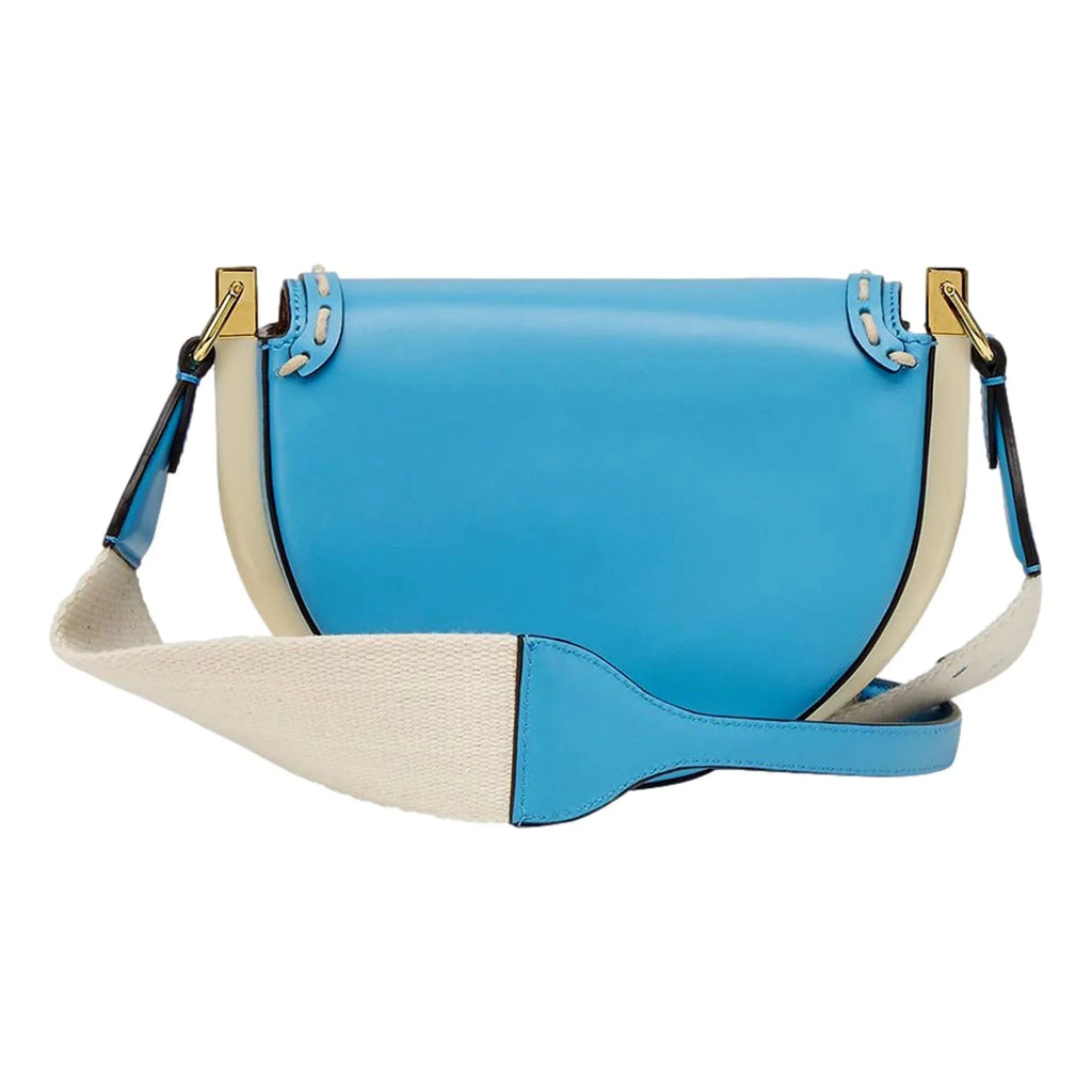 Fendi Moonlight Cyber Blue Leather Sizeatchel Crossbody Bag
