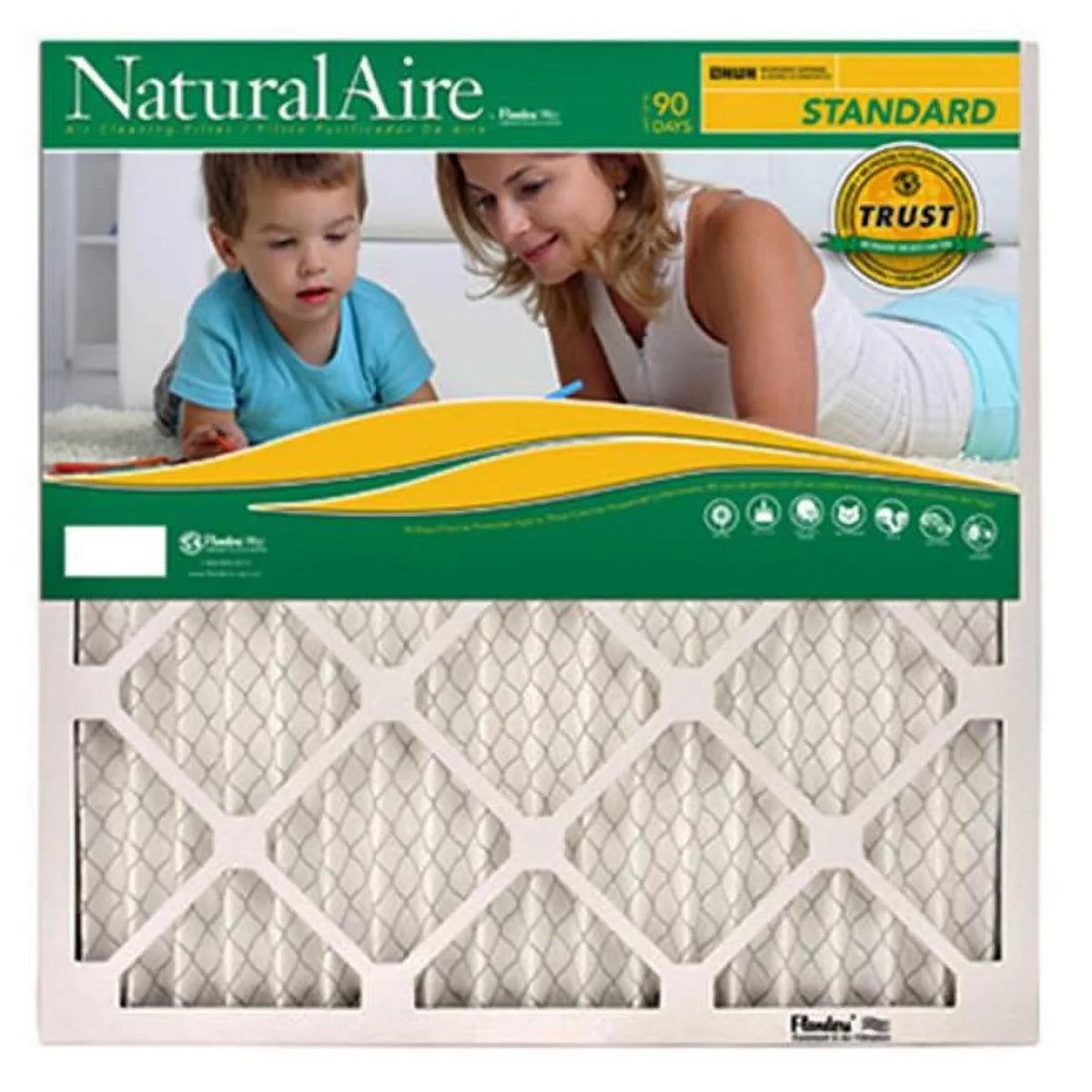 30x30x1, Naturalaire Sizetandard Air Filter Merv 8, 84858.013030, Pack12