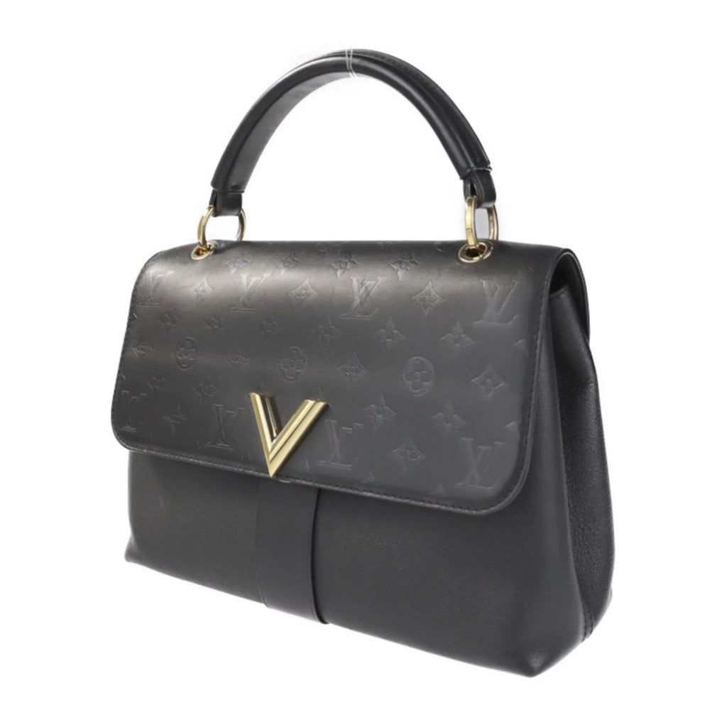 Pre-Owned LOUISize VUITTON Louis Vuitton Verry One Handle Bag Handbag M51989 Leather Monogram Sizehadow Noir 2WAY Sizehoulder (Good)