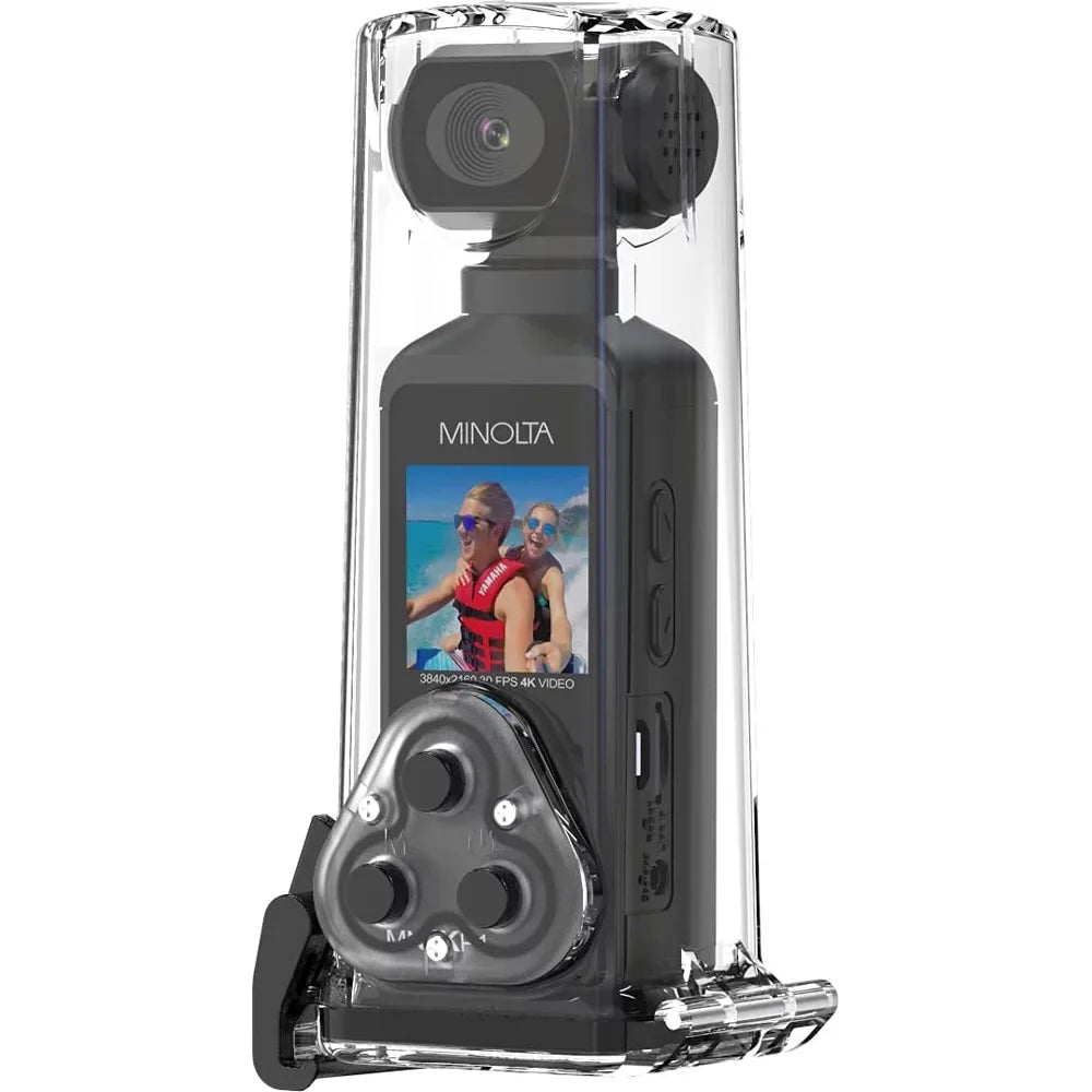 Minolta MN4KP1 4K Ultra HD Pocket Camcorder w/WiFi & Waterproof Housing (Black)