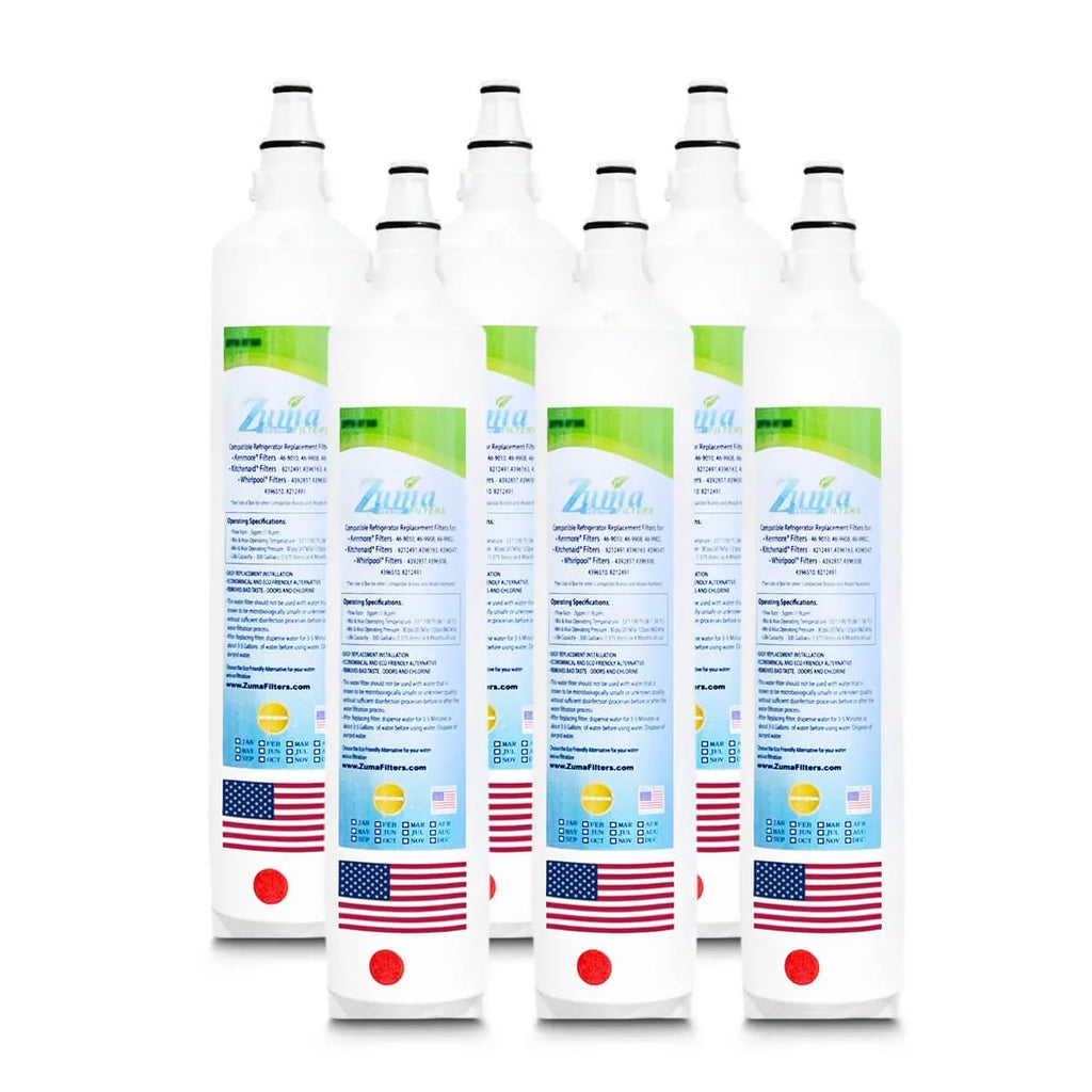 ZUMA Brand , Water Filters , Model # ZWFZ1-RF750 , Compatible with Sizeubzero® IT36CIRH - 6 Pack - Made in U.Size.A.