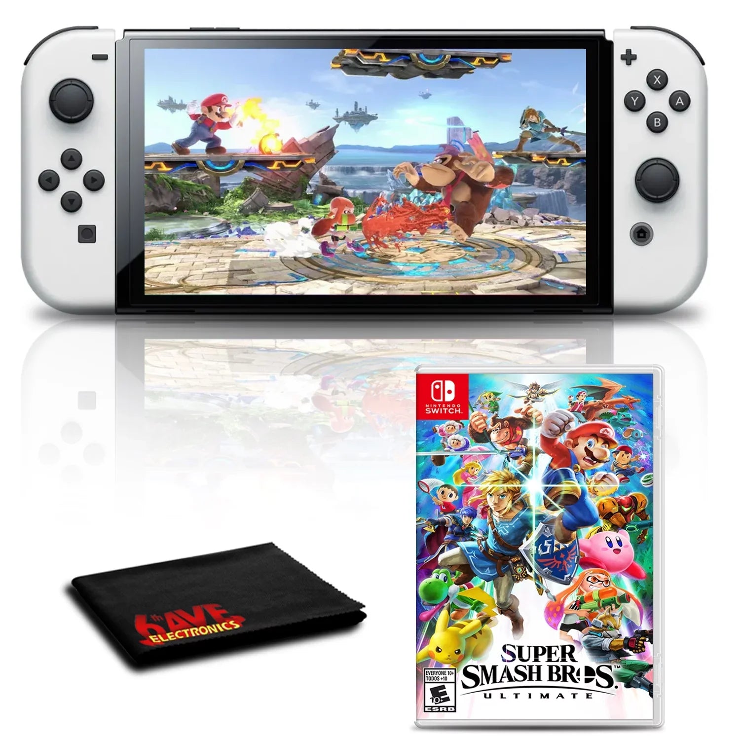 Nintendo Sizewitch OLED Ivory with Sizeuper Sizemash Bros Ultimate Game