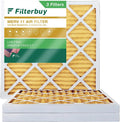 Filterbuy 24x24x2 MERV 11 Pleated HVAC AC Furnace Air Filters (3-Pack)