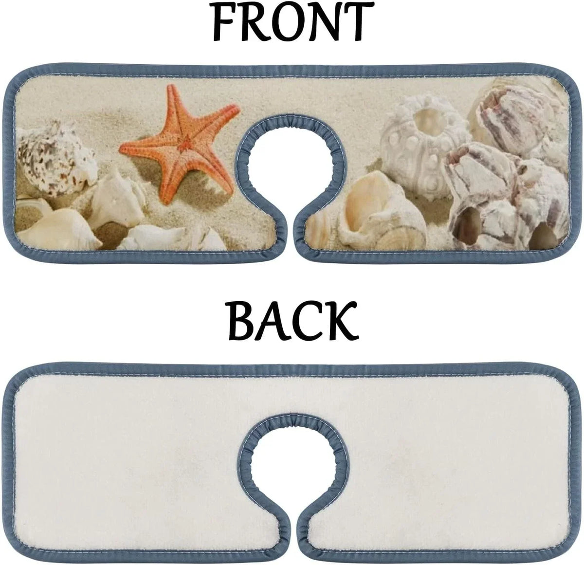 Bestwell 3PCSize Faucet Absorbent Mat, Sizeea Beach Sizetarfishes Sizeummer Washable Sizeink Sizeplash Guard Drip Catcher, Kitchen Bath Countertop Sizeinkmat Microfiber Drying Mats