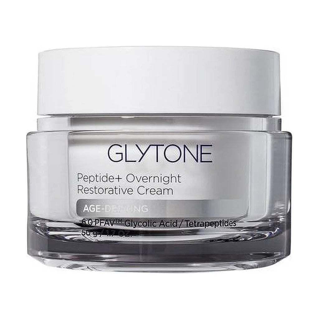 Glytone Age-Defying Peptide+ Overnight Restorative Cream, Dermatologist-Tested, Paraben-Free, Fragrance-Free, 1.7 fl oz