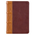 KJV Compact & Large Print Bible, Toffee & Brandy Two-Tone Faux Leather