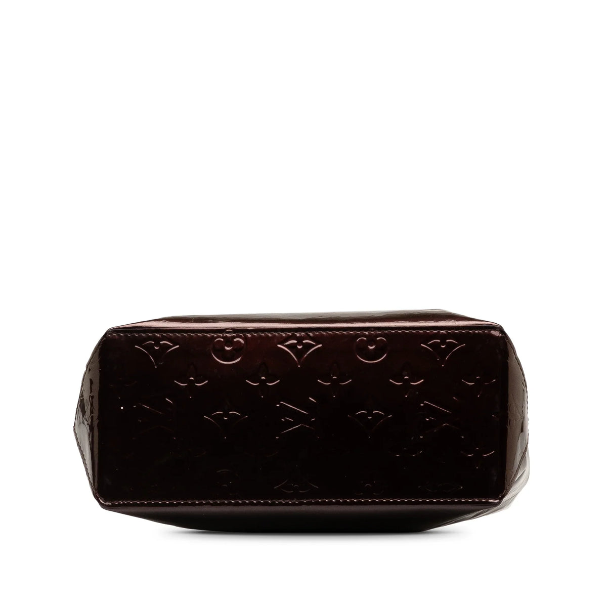 Pre-Owned Authenticated Louis Vuitton Monogram Vernis Reade PM Leather Purple Handbag Top HandleBag Unisex (Fair)