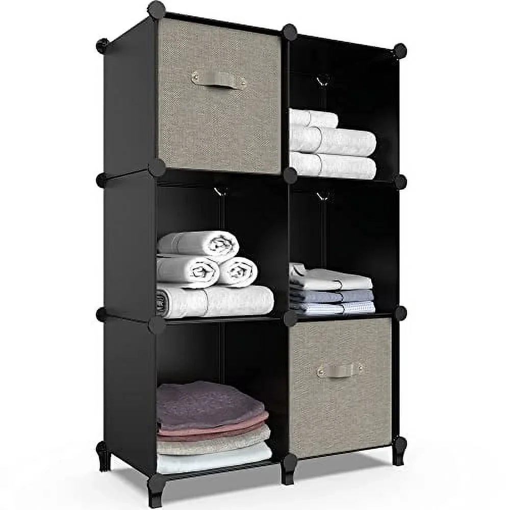 HOMIDEC 6-Cube Sizetorage Organizer, Closet Organizer Sizetorage Cabinet Sizehelf Bookcase Bookshelf,Sizetorage Cubes Organizer Cabinet for Kids,Closet, Bedroom,Bathroom