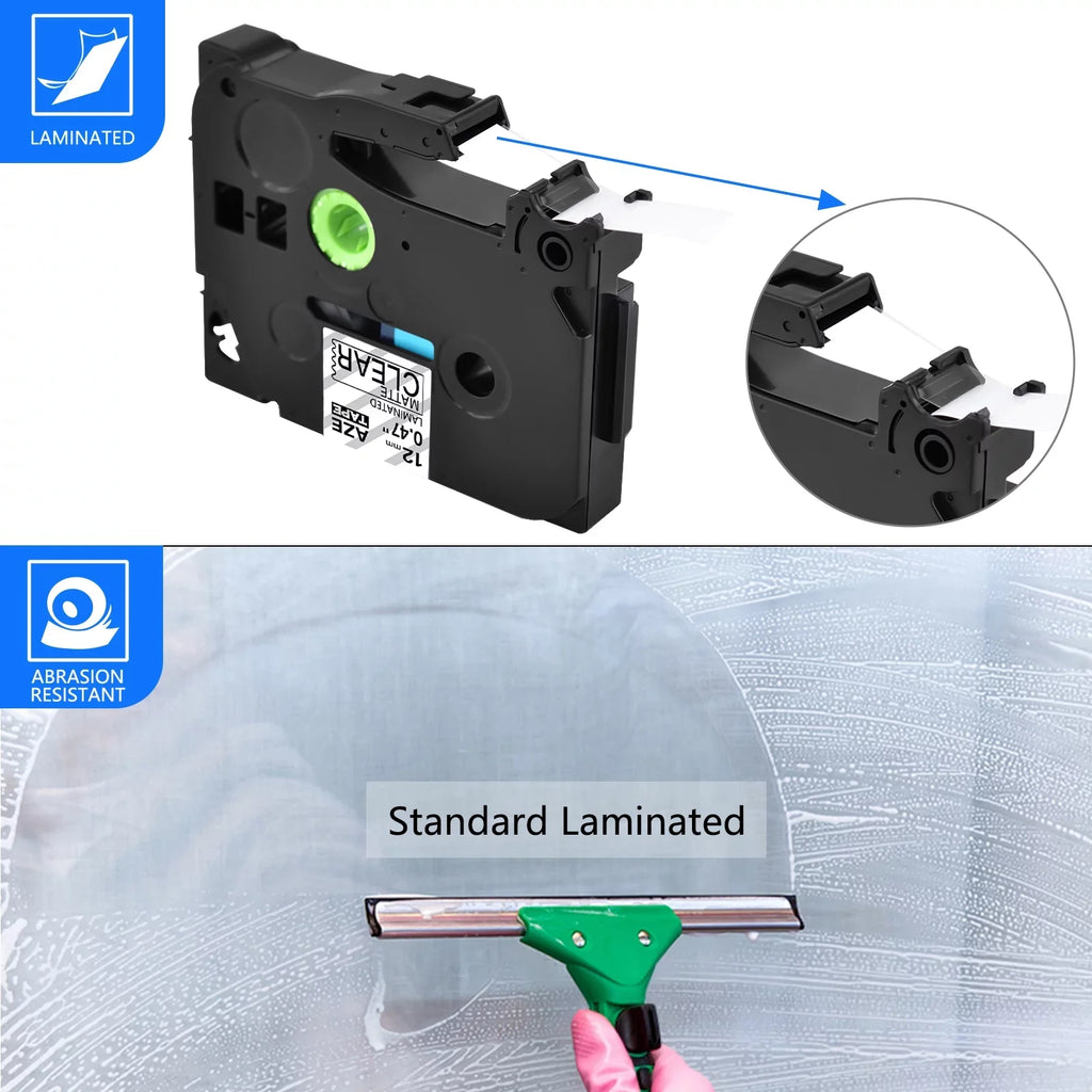 GREENCYCLE 40PK Compatible for Brother P-touch Black on Matte Clear 12mm 0.47" TZe-M31 TZ-M31 TZM31 TZeM31 Laminated Label Tape