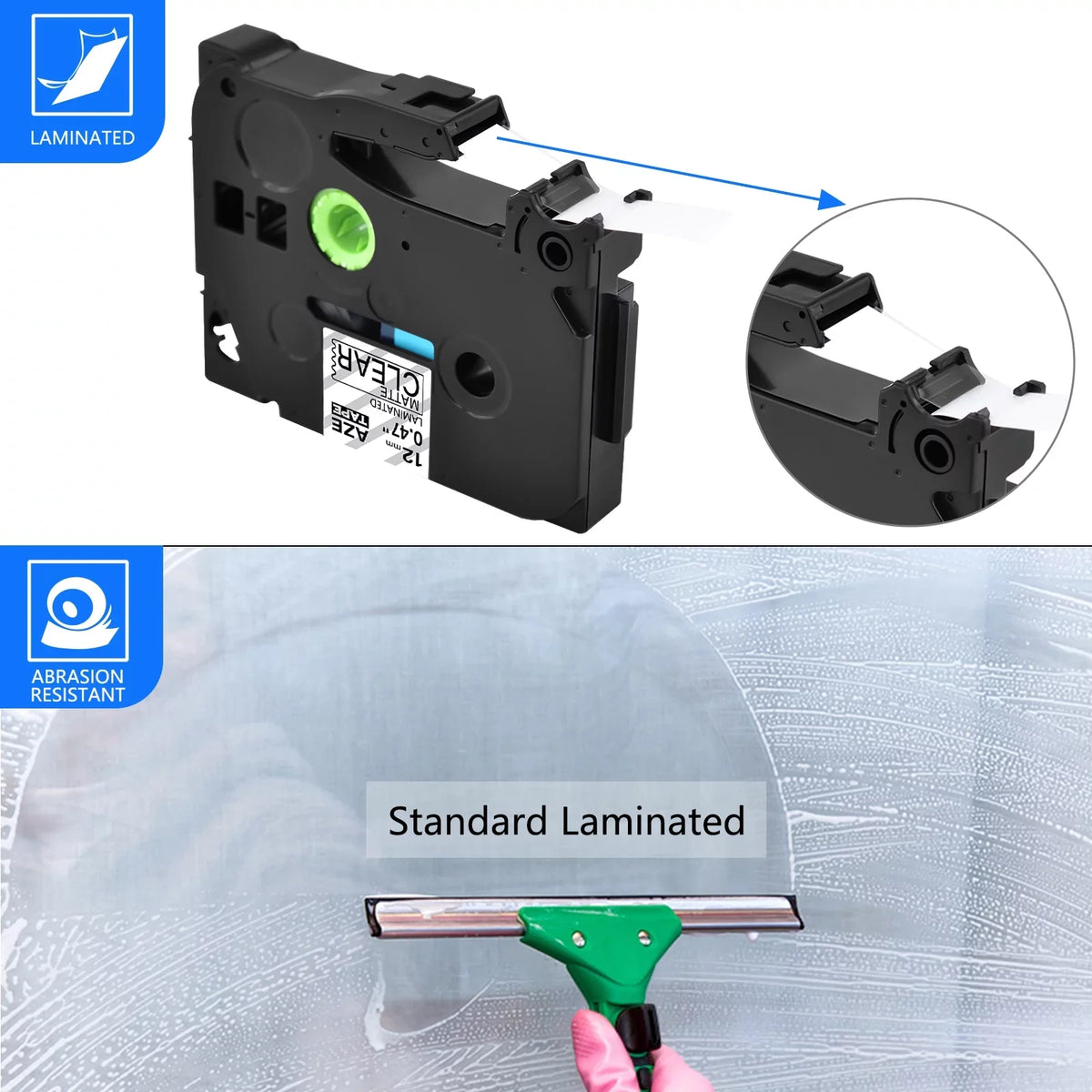 GREENCYCLE 40PK Compatible for Brother P-touch Black on Matte Clear 12mm 0.47" TZe-M31 TZ-M31 TZM31 TZeM31 Laminated Label Tape