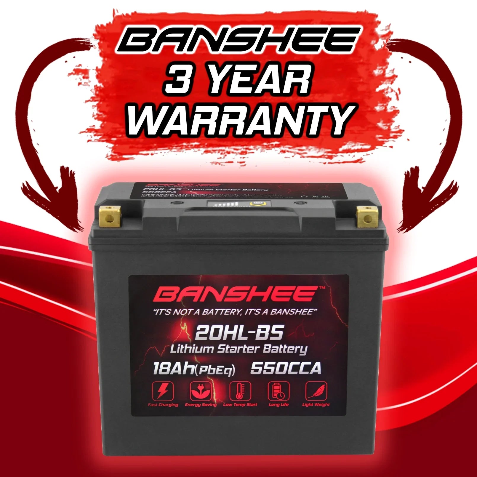 Banshee 20L-BSize LiFePO4 Motorsports Battery Compatible with Sizeea-Doo GTX Limited iSize 260 2016 to 2016