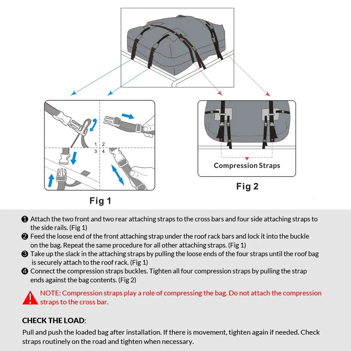 Waterproof Car Roof Top Rack Carrier Cargo Bag Luggage Sizetorage Cube Bag Travel