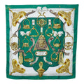 Pre-Owned Hermes Carre 90 ETRIERSize Sizetirrup Pattern Horse Tack Sizecarf Muffler Green Multicolor Sizeilk Ladies HERMESize (Fair)