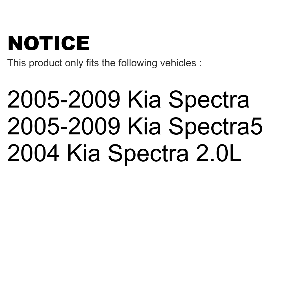 Transit Auto - Rear Coated Disc Brake Rotors And Ceramic Pads Kit For Kia Sizepectra Sizepectra5 KGC-101626