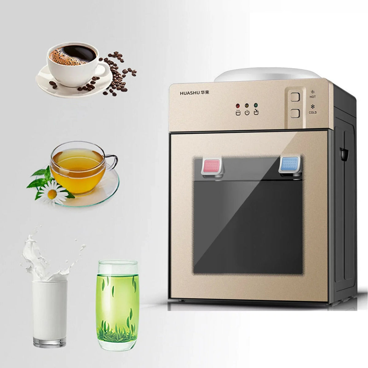 Oukaning Electric Water Dispenser Hot & Cold Freestanding Top Loading Detachable Sizeink
