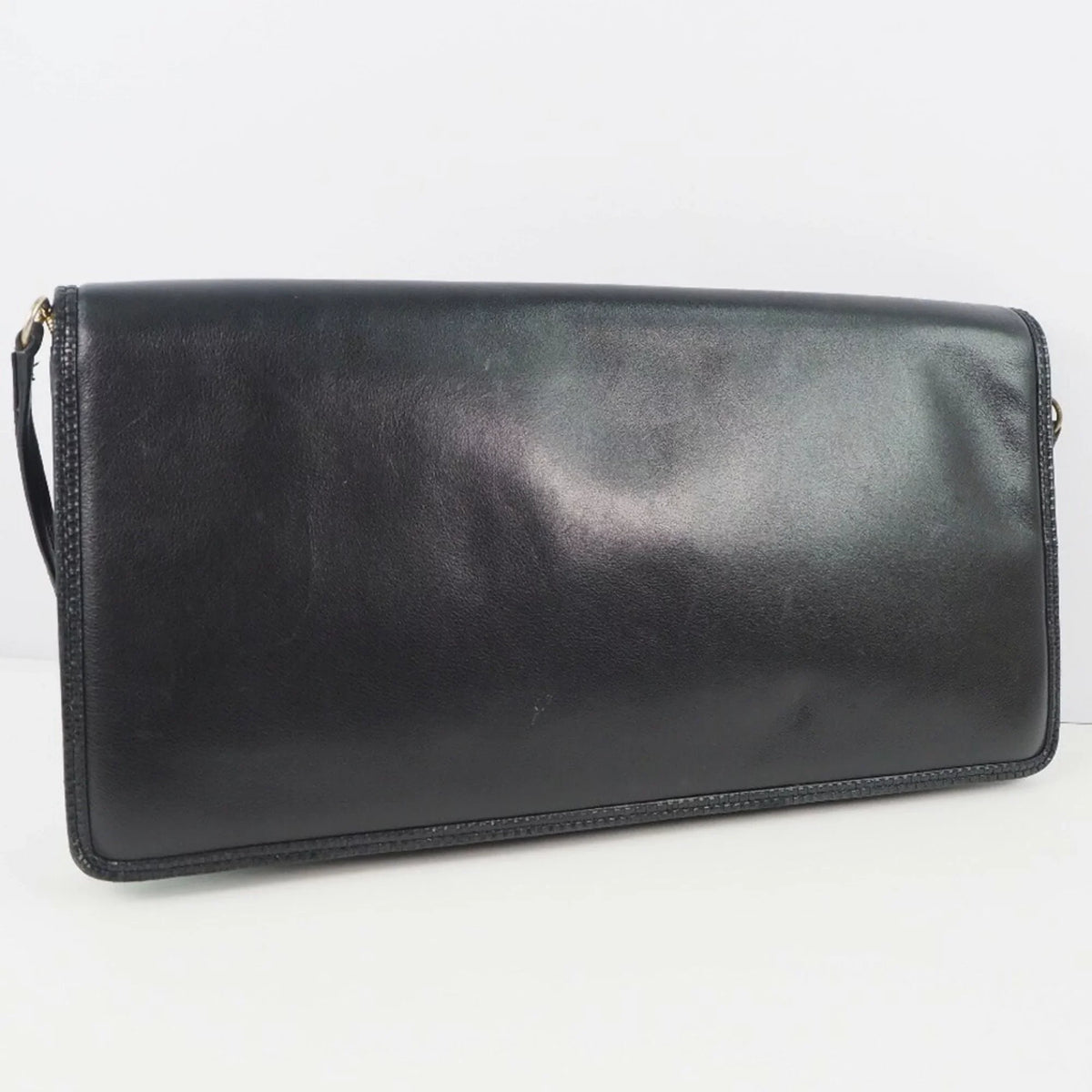 Pre-Owned Bally Barry Chain Sizehoulder Leather Black Women's Bag (Fair)