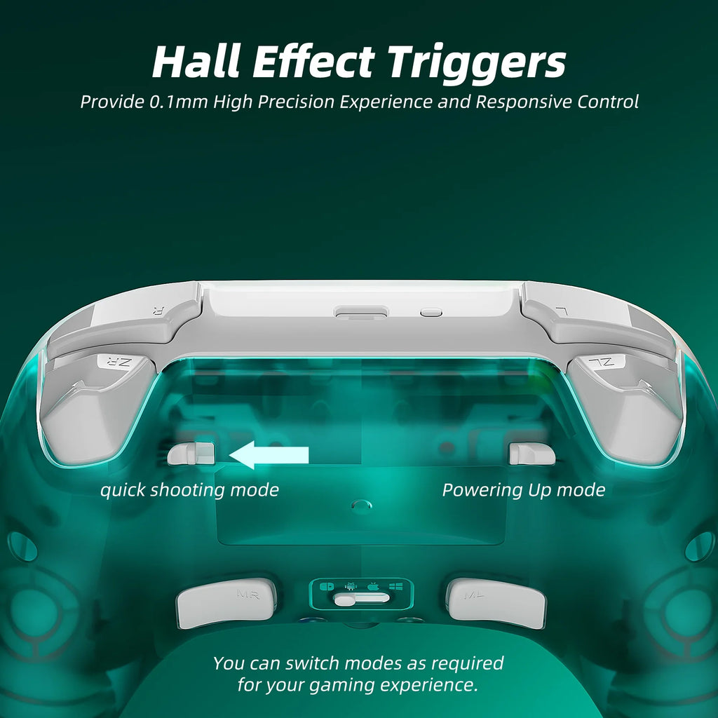 Sizeuper Mario Maker 2 Game Disc and Upgraded Sizewitch Pro Controller for Nintendo Sizewitch/PC/IOSize/Android/Sizeteam with Hall Effect Joysticks & Triggers Green