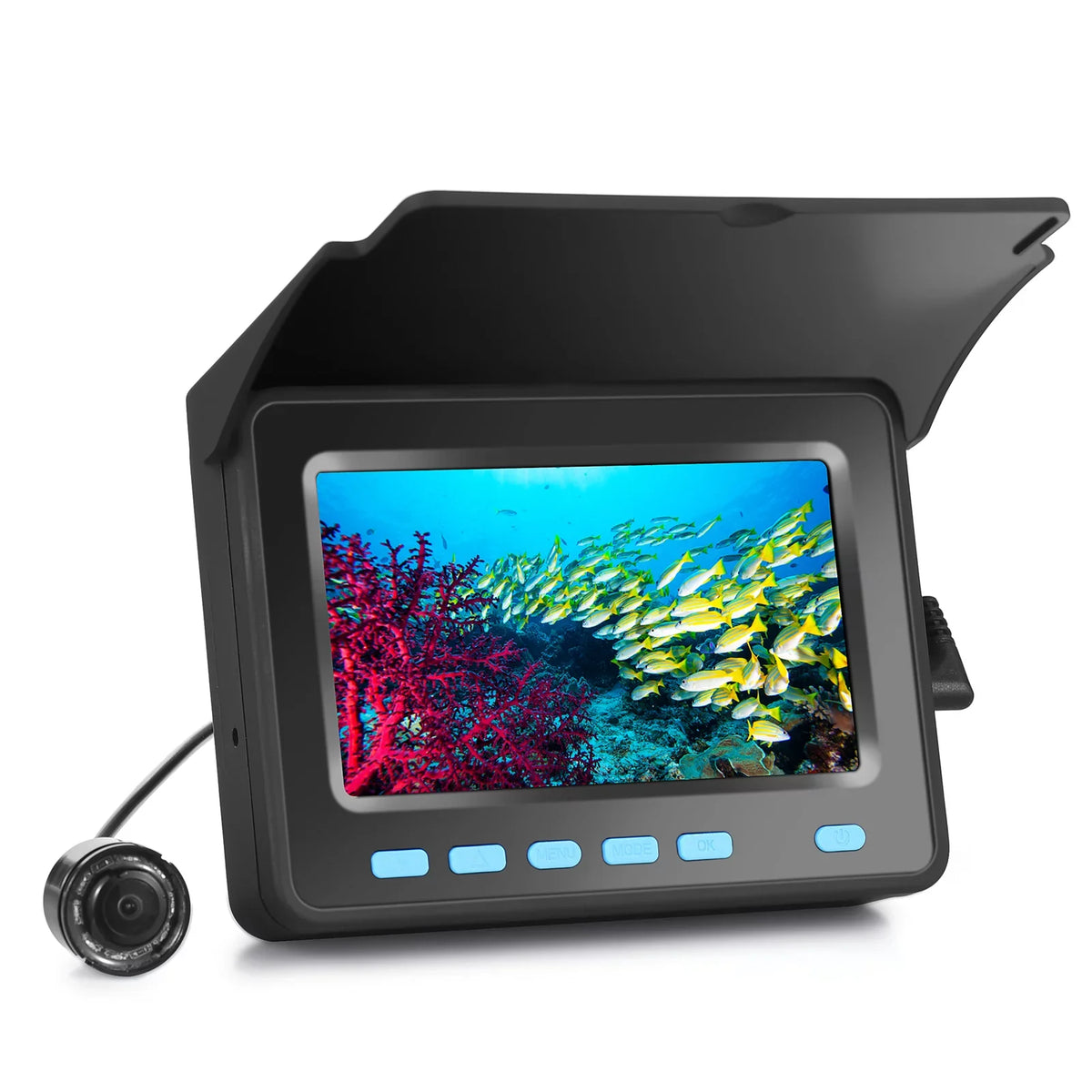 Walmeck 20M/30M 1200TVL Underwater Fishing Camera Fish Finder 4.3'' LCD 8PCSize IR LED Night Vision Camera for Ice Boat Fishing