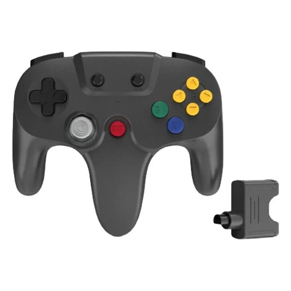 USize 2.4G Wireless N64 Controller Rechargeable Gamedpad Rumble Pak for Nintendo 64