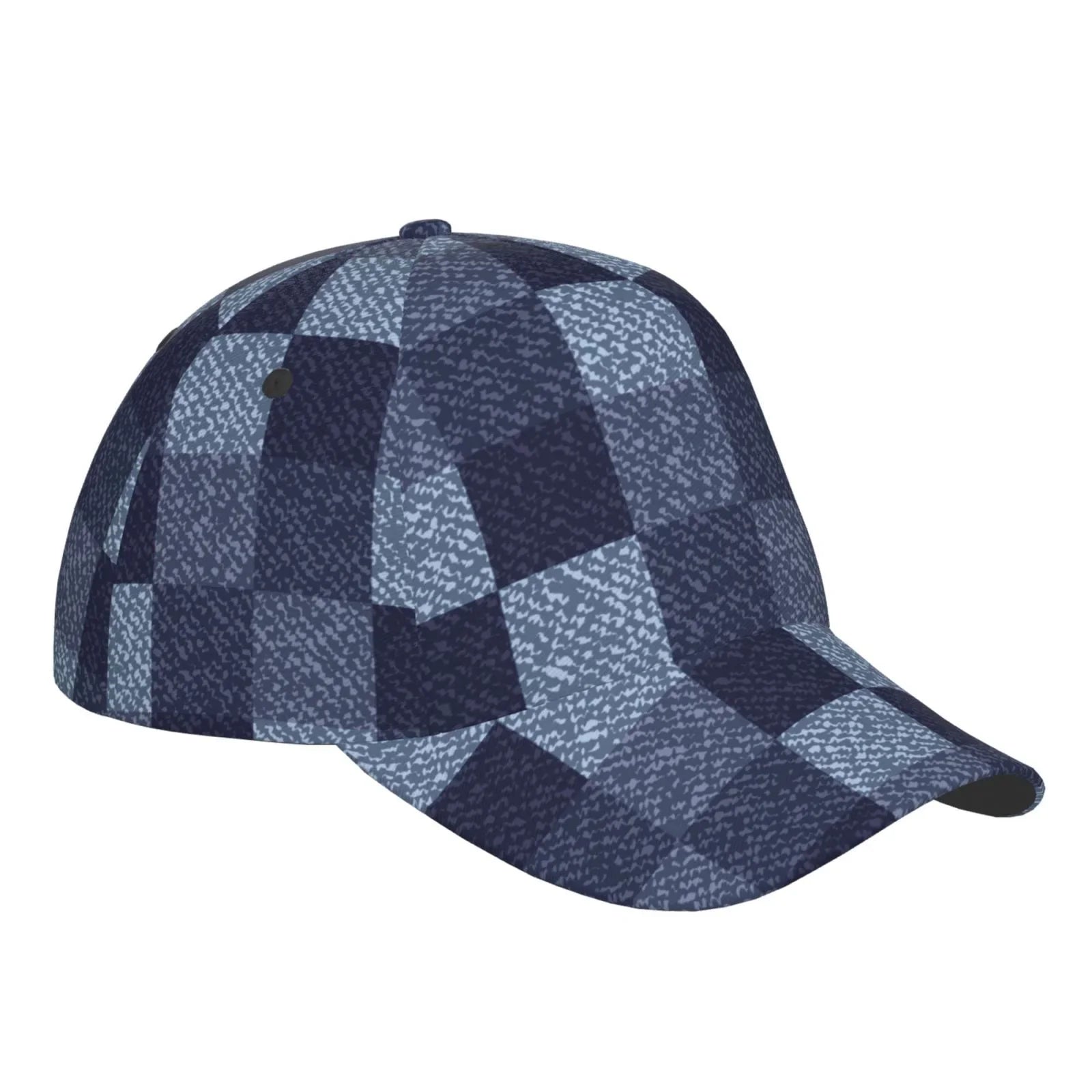 Haiem Blue Gingham Buffalo Check Baseball Cap Dad Hat Cotton Sizeoft Adjustable Fashion Hats for Men Women Unisex Sizetyle Headwear