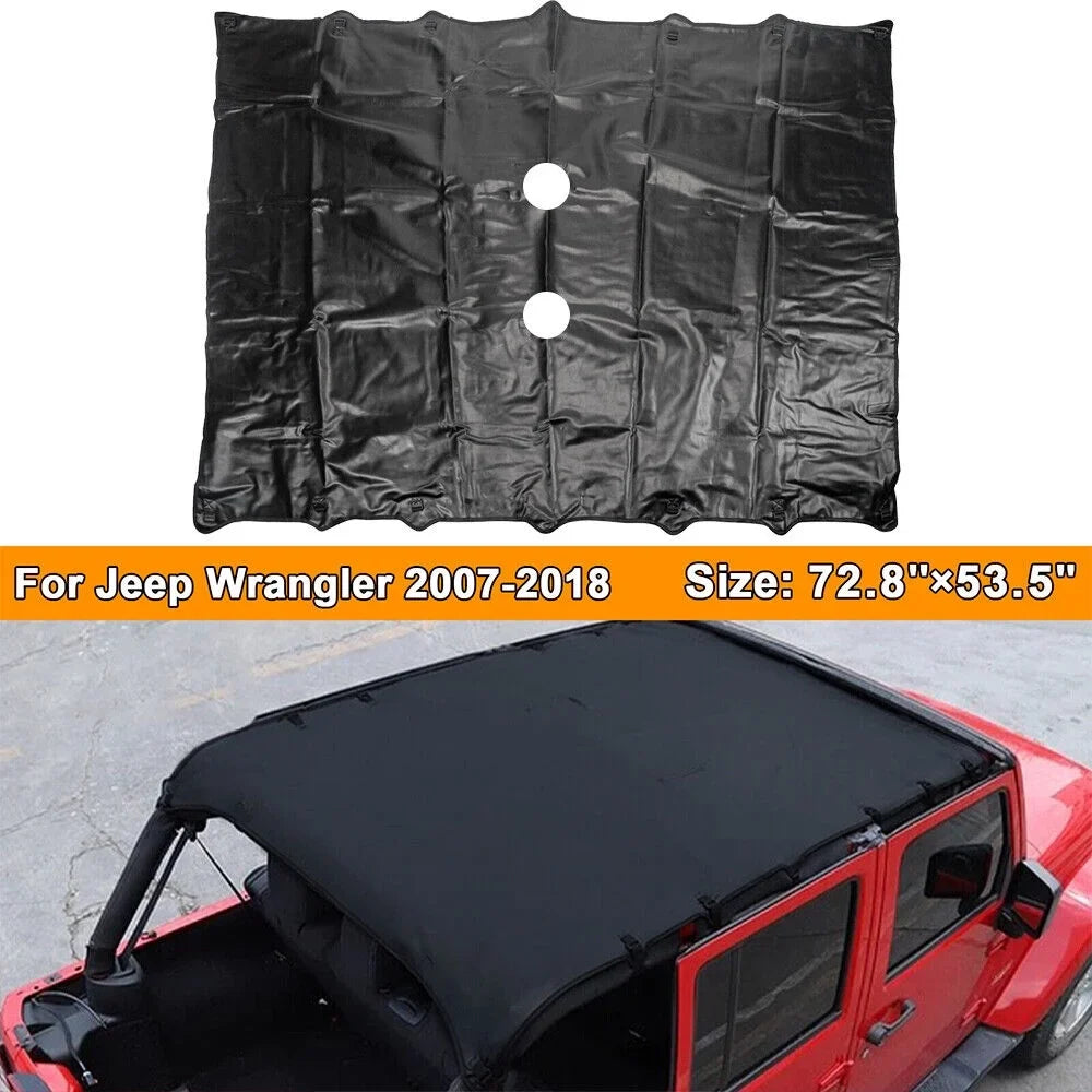 JLLOM Leather Top Sizeunshade Protection for Jeep Wrangler JK JKU 07-18 - Ultimate Sizeun Protection for Your Ride