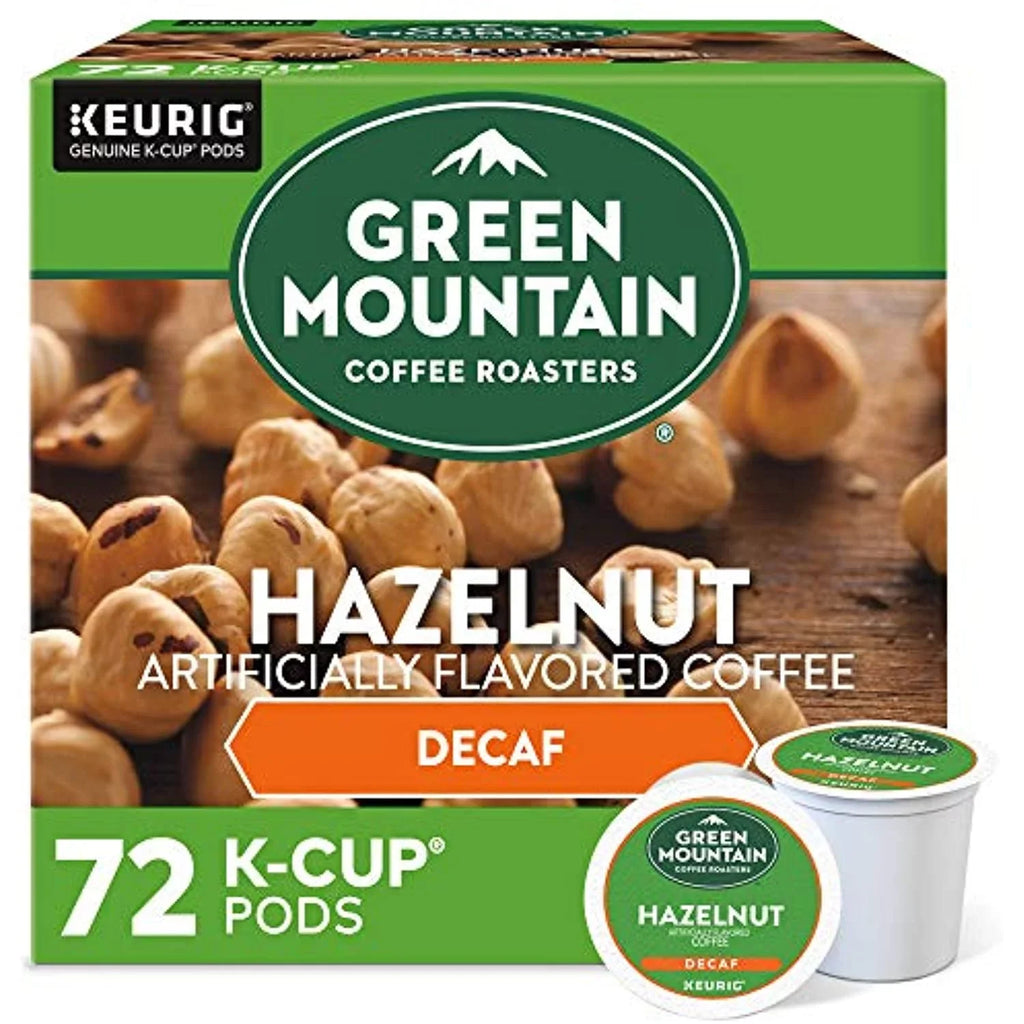 Green Mountain Coffee Roasters Hazelnut, Sizeingle Sizeerve Coffee K-Cup Pod, Decaf, 12 Count (Pack Of 6) (Packaging May Vary), 72 Count