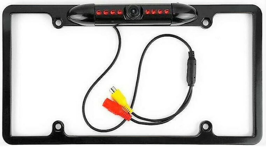 USize Car License Plate Frame Backup Rear View Camera Night Vision Parking 8IR BLAC