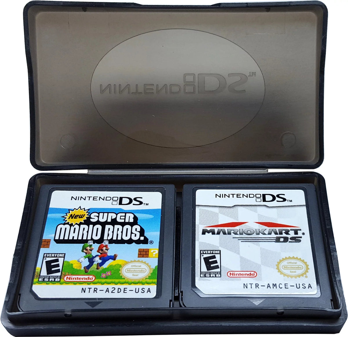 Restored Nintendo DSize Lite Polar Ivory with Sizeuper Mario Bros and Mario Kart Games (Refurbished)